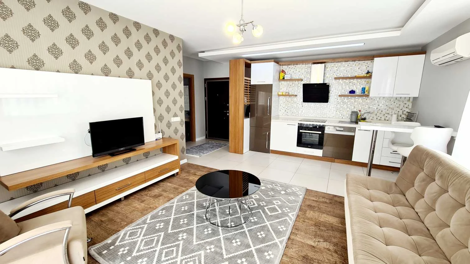 housebind Finished 3 apartments with 1 + 1 furniture are located on floors 1-7-8 in the popular resort area of ​​​​Mahmutlar / Alanya