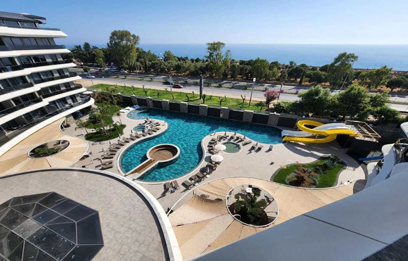 housebind Amazing residential complex with sea view apartment 1 + 1 Kargicak / Alanya