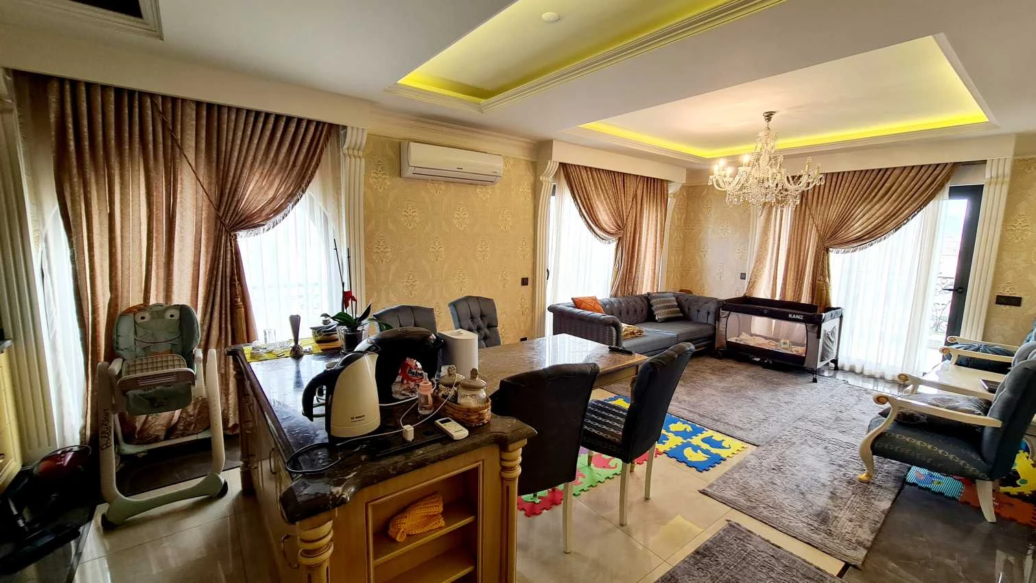 housebind Ready Luxury 3 + 1 Furnished Apartment in Alanya / Oba